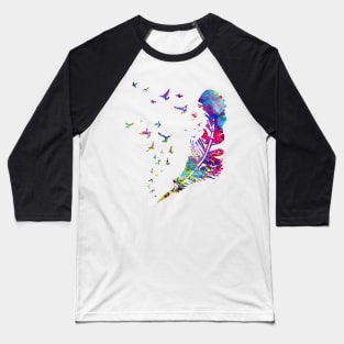 Little birds flying from feather Baseball T-Shirt